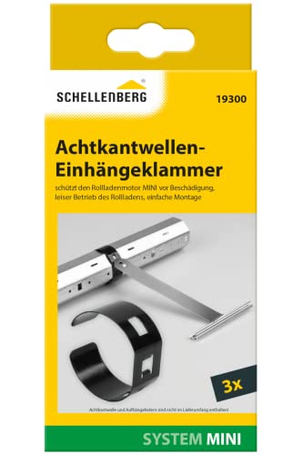 Schellenberg 19300 - Set Di 3 Fermagli Per Tapparelle, Mini Per Sw40, Protegge Il Motore Della Tapparella Da Eventuali Danni