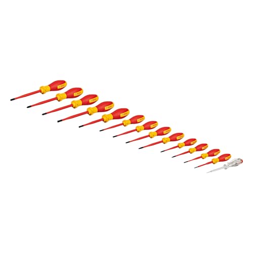 Bosch Professional Set Di Cacciaviti Misti Vde (Con Tester Di Fase Monopolo, 14 Pezzi, In L-Boxx)