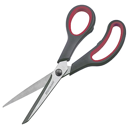 Westmark Forbici Universali Per Uso Domestico, 21 Cm, Grandi Manici Antiscivolo, Acciaio Inossidabile/Plastica, Nero/Rosso/Argento, 137722E1