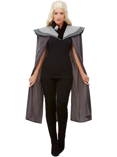 Smiffys Mantello Medievale Da Donna, Grigio