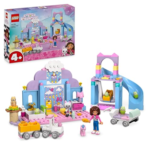Lego La Casa Delle Bambole Di Gabby Asilo Gatto-Orecchio Di Gabby, Giochi Educativi Per Bambine E Bambini Da 4 Anni Con 6 Personaggi, Treno Giocattolo