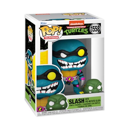 Funko Pop! & Buddy: Teenage Mutant Ninja Turtles (Tmnt) – Slash & Turtle Slash & Pre-Mutated, Turtle Slash & Turtle Slash - Tmnt Retro/Classic - Figur
