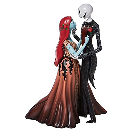 Enesco Disney Showcase Couture De Force The Nightmare Before Christmas Jack And Sally Abbracciando Figurine, 9.5 Pollici, Multicolore 24.1 Cm H X 14 C