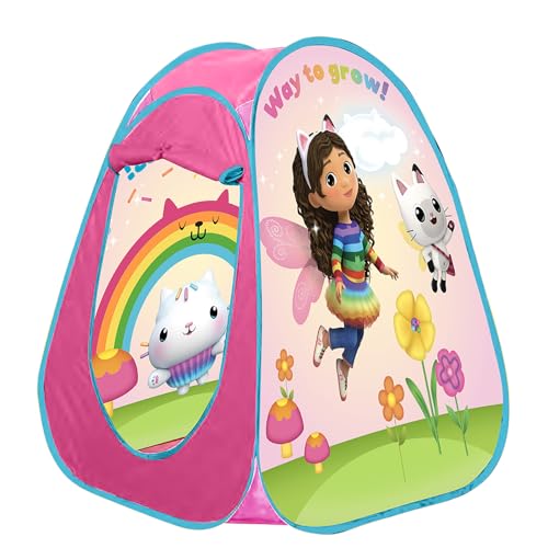 Tenda Da Gioco John Pop Up Original Gabby'S Dollhouse Rosa Con Borsa Per Il Trasporto