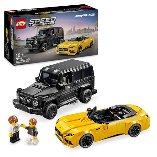 Lego Speed Champions Mercedes-Amg G 63 E Mercedes-Amg Sl 63, Macchine Giocattolo Da Costruire, 2 Modellini Di Auto Per Bambini E Bambine Da 10 Anni Co