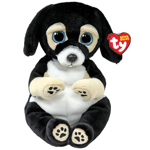 Ty Beanie Bellies - Ranger Il Cagnolino Con Occhioni Azzurri Glitter, I Peluche Col Pancino Morbidi E Coccolosi - 30 Cm - T43209