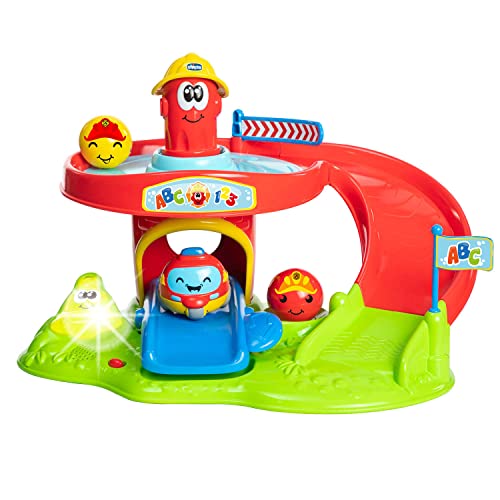 Chicco Rolling Spinner, Electronic Activity Center, Fire Park Con Mini Veicoli E Palle, Scivolo Elettronico, Luci E Suoni, Giocattoli Bambini 1 Anno -
