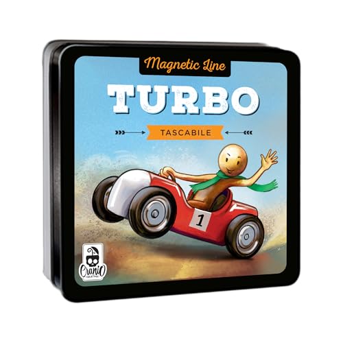 Cranio Creations - Magnetic Line Turbo, Il Grande Classico Gioco Di Corse In Versione Magnetica Tascabile, Edizione In Lingua Italiana
