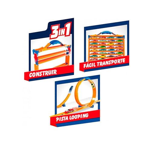 Cefa Toys - Portapacchi Hot Wheels 3 In 1 (04621).Capacità Per 44 Auto.