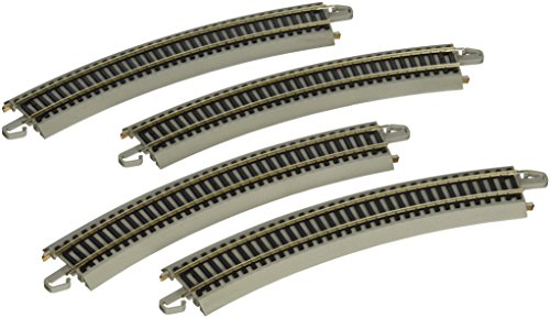 Bachmann Trains Snap-Fit E-Z Track Nickel Silver Reversing 45,7 Cm Radius Curved Track (4/Card)