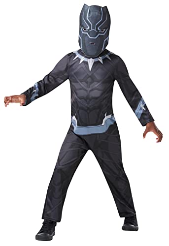 Rubie'S-640907-M Black Panther Costume Panter Per Bambini, Multicolore, M, 640907-M