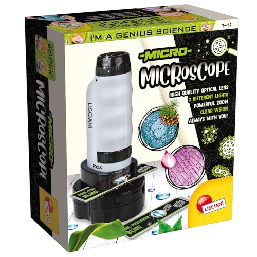 Lisciani Giochi- I'M A Genius Micro-Microscope, 105557, Multicolore