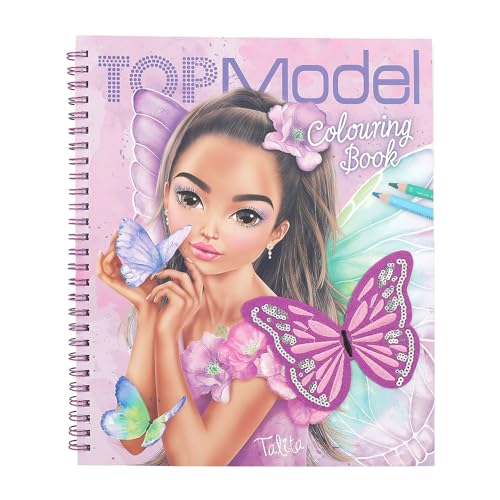 Depesche 12976 Topmodel Fairy Love-Libro Da Colorare Con Paillettes, 40 Motivi Di Modelle E Fate Per Il Disegno Creativo, Incluso Un Foglio Di Adesivi