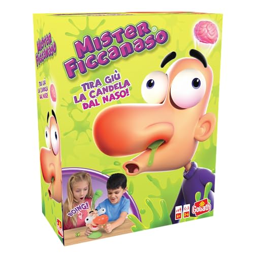 Goliath - Mr. Ficcanaso - Gioco D'Azione E Di Abilità Per Bambini Dai 4 Anni - Tira Il Moccio Da Naso - Gioco Da Tavolo Da Giocare In Famiglia O Con G