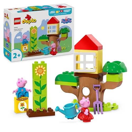 Lego Duplo Il Giardino E La Casa Sull’Albero Di Peppa Pig, Giochi Educativi Per Bambine E Bambini Da 2 Anni, Playset Creativo Con Personaggi E Accesso