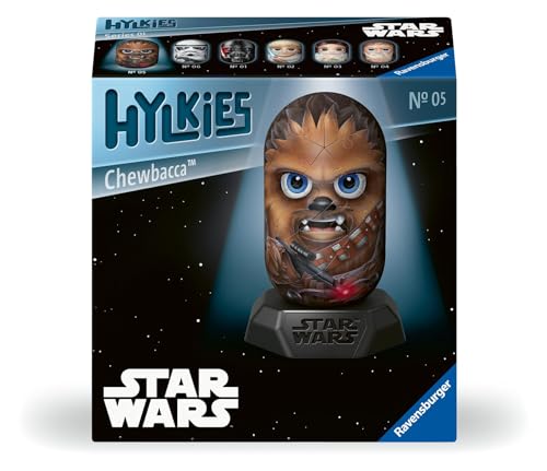 Ravensburger- Chewbecca Hylkies: La Nuova Serie Assemblare. Personaggio #05 – Chewbacca – Per Tutti I Fan Di Star Wars – Costruire, Innamorarsi, Colle