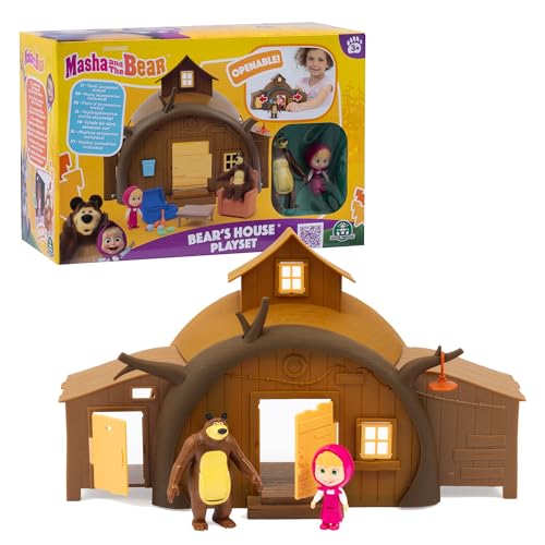 Giochi Preziosi Masha E Orso - Casa Di Orso Playset Ricca Di Accessori E Con I Personaggi Articolati Di Masha E Orso Inclusi, Per Bambini A Partire Da