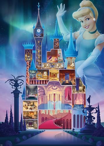 Ravensburger 12000259 - Disney Castles: Cinderella - Puzzle 1000 Pezzi – Puzzle Adulti E Ragazzi Da 14 Anni, Puzzle Disney, Disney Regalo