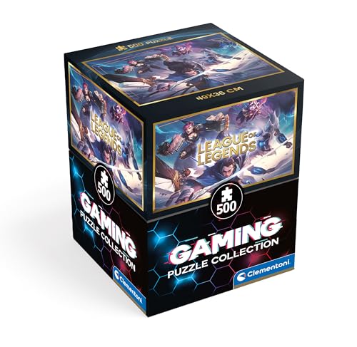 Clementoni- League Of Legends Anime Cube Legends-500 Pezzi, Orizzontale, Divertimento Per Adulti, Puzzle Videogiochi, Made In Italy, Multicolore, 3556
