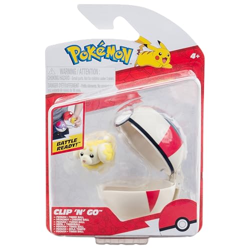 Pokémon Jazwares Clip'N'Go Poké Balls Fidough & Timer Ball