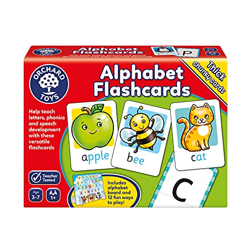 Orchard Toys Alphabet Flashcards, 26 Educational Double-Sided Flashcards, Teach The Letters Of The Alphabet, Kids Age 3-7, Educational Toy