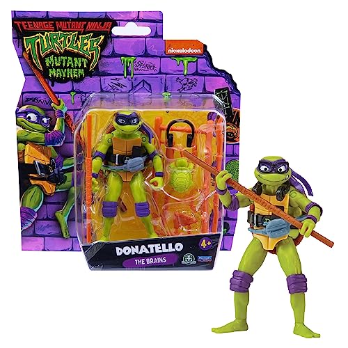 Giochi Preziosi - Donatello Tartarughe Ninja Caos Mutante, Donatello In Versione Action Figure Base Articolata Da 12 Cm, Personaggio Con Armi Da Comba