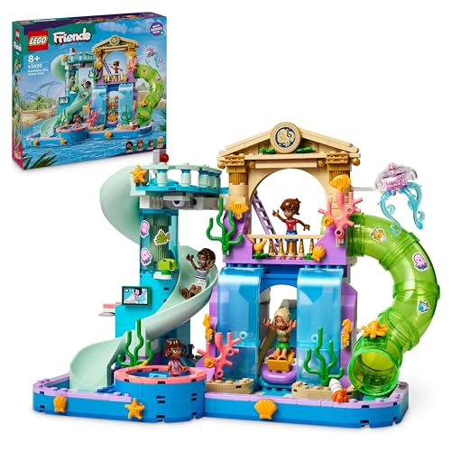 Lego Friends Parco Acquatico Di Heartlake City, Giochi Creativi Per Bambine E Bambini Da 8 Anni In Su Da Costruire Con Scivoli Per L'Acqua, 4 Personag