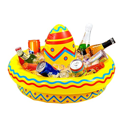 Widmann Milano Party Fashion 04839 - Sombrero Gonfiabile Per Bevande, Diametro Circa 50 Cm, Messico, Festa A Tema, Carnevale, Festa In Piscina