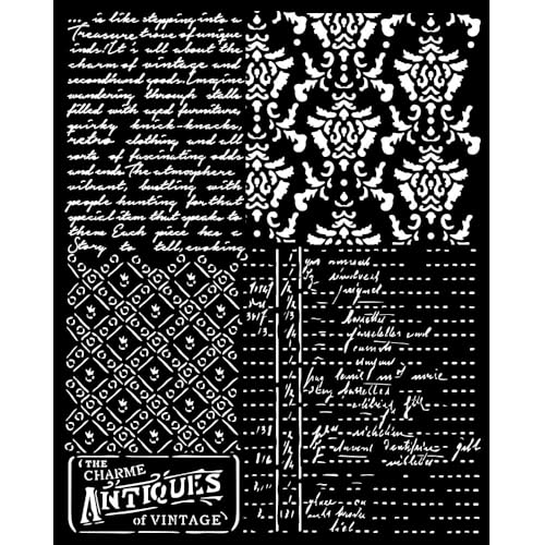 Stamperia - Spessi Stencil Per Scrapbooking, Album, Card Making, Bullet Journalling, And More Misted Patterns, Materiale Flessibile, Facile Da Pulire,
