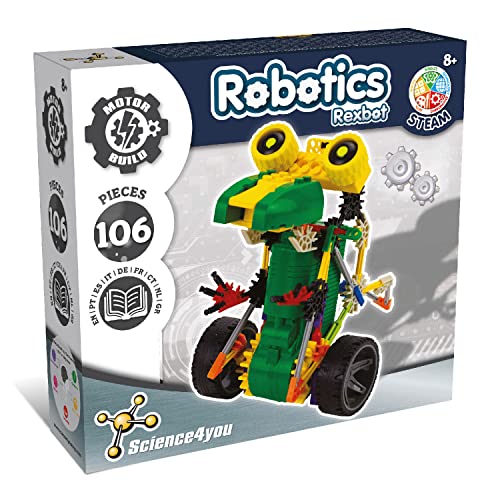 Science4You - Robotics Rexbot, Giocattolo Stem, Costruisci Il Tuo Robot Educativo, Libretto In 9 Lingue, Robotica Per Bambini +8 Anni