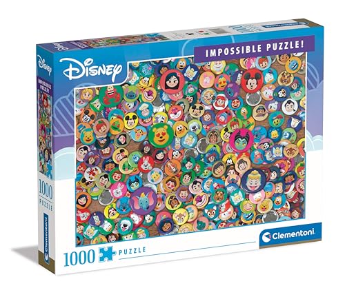 Clementoni- Disney Emoji Impossible Emoji-1000 Pezzi, Orizzontale, Puzzle Difficile, Divertimento Per Adulti, Made In Italy, Multicolore, 39830