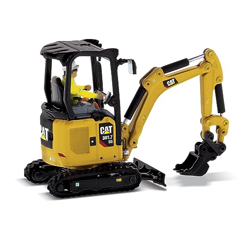 Diecast Masters- Excavator Cat 85597-Miniescavatore Caterpillar 301.7, Scala 1:50, Circa 7,1 X 2,8 X 4,7 Cm, Dai 14 Anni In Su, Colore Yellow, 85597