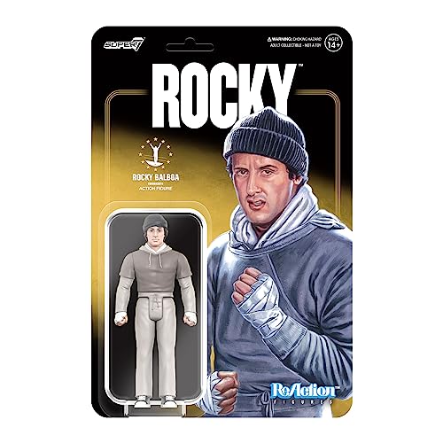 Super7 Rocky Reaction - Statuetta Rocky Balbloa Workout, 10 Cm