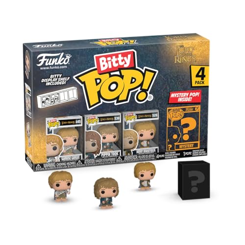 Funko Bitty Pop! Lord Of The Rings - Samwise 4Pk E Una Mini Figura Misteriosa A Sorpresa - 0.9 Inch (2.2 Cm) Da Collezione - Ripiano Espositivo Impil