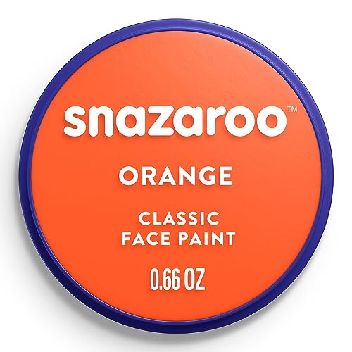Snazaroo - Pittura Per Viso E Corpo, Trucchi Da Viso Per Travestimenti, Per Bambini E Adulti, 18Ml, Colore Arancione