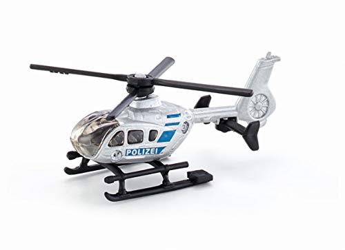 Siku 0807, Elicottero Della Polizia, Metallo E Plastica, Argento, Rotori Mobili