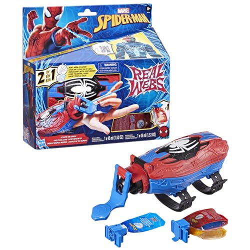 Hasbro Marvel, Spider-Man Real Webs, Blaster Di Ragnatele Eccezionale, Blaster 2 In 1, Giocattolo Per Roleplay, Costume Di Spider-Man, Giocattoli Di S
