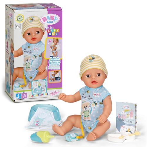 Baby Born Little Magic Boy 835340 - Bambolotto Da 36 Cm Con 7 Funzioni E Accessori Realistici - Funziona Senza Pile - Età: 1+ Anni