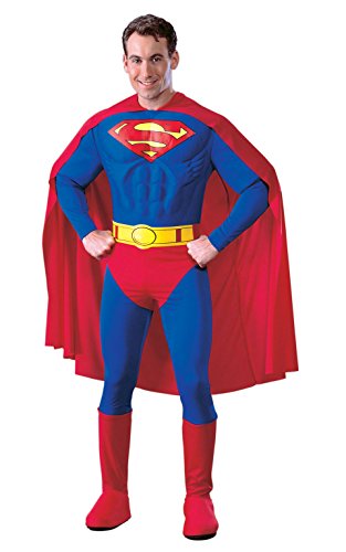 Rubie'S Superman Costume Adulto, Rosso/Blu, L