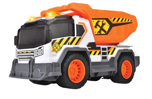 Dickie Toys - Camion Di Opere City Heroes 30 Cm Con Luce E Suono, Ribaltabile, Setaccio E Pala Rimovibile Per Sabbia, Batterie Incluse, A Partire Da 3