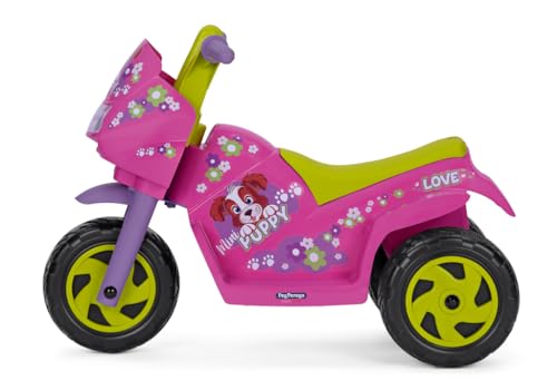Peg Perego Mini Puppy Moto Elettrica Cavalcabile Per Bambini Da 1 Anno, Batteria Ricaricabile Da 6V, Fari Led, Clacson E Musica, Velocità 4K/H, Due Ru