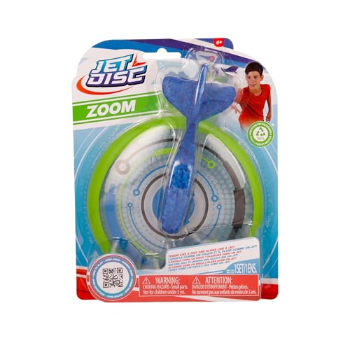 Imc Toys Jet Disc Zoom Verde, Divertente Gioco All'Aperto, Lancialo Come Un Disco E Guarda Come Pianificare Il Cielo Come Un Aereo, Giocattolo Per Bam