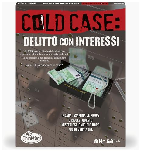 Thinkfun - Cold Case 3: Delitto Con Interessi, Gioco Investigativo Per Tutta La Famiglia, 1-4 Giocatori, Idea Regalo Per Adulti E Ragazzi 14+ Anni, Ed