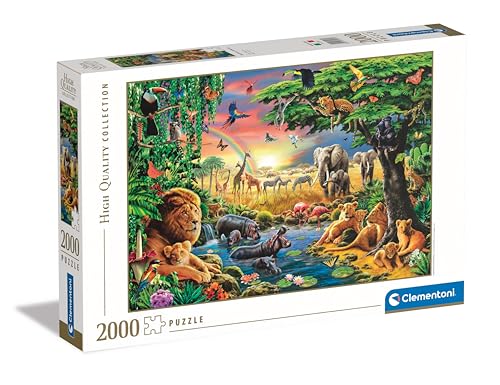 Clementoni Collection-The African Gathering-2000 Pezzi-Puzzle, Orizzontale, Divertimento Per Adulti, Made In Italy, Multicolore, 32081
