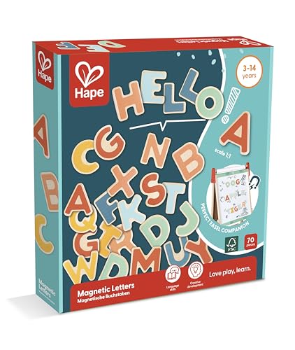 Hape- Lettere Magnetiche, Multicolore, E2003