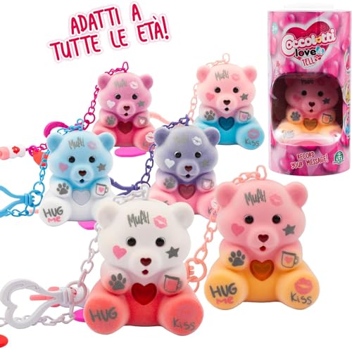 Giochi Preziosi - Coccolotti Love&Tell, 1 Orsetto Casuale Tra 6 Disponibili, Con Funzione Registrazione E Portachiavi Charm, Colore Casuale, Giochi Ba