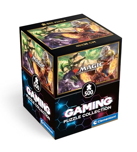 Clementoni Anime Gathering-500 Puzzle, Orizzontale, Divertimento Per Adulti, Made In Italy, Colore Cube Magic The Gathering 500 Pezzi, 35564