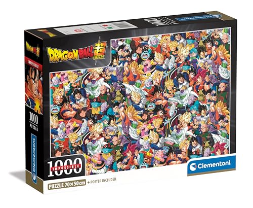 Clementoni- Dragonball Impossible Dragon Ball-1000 Pezzi, Poster Incluso, Puzzle Difficile, Divertimento Per Adulti, Made In Italy, 39918, Multicolore