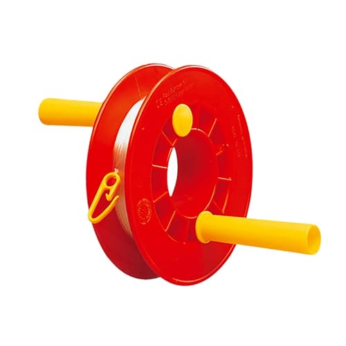 Paul Günther 1256-Argano Circa 100 M Di Filo, Carico Di Rottura 10 Kg, Come Accessorio Ideale Per Tutti Gli Aquiloni Comuni, Colore Red, Yellow, Large