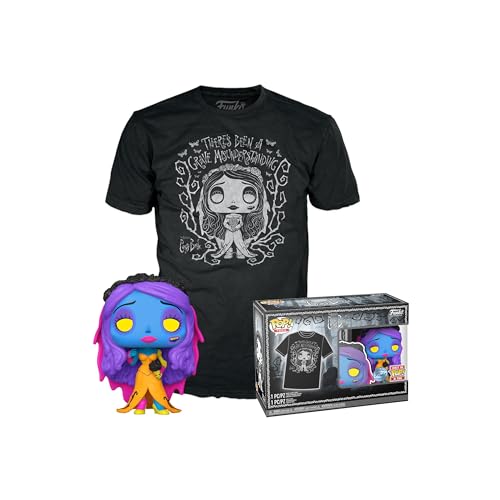 Funko Pop! & Tee: Corpse Bride - Emily - Blacklight - Large - (L) - Warner Bros - T-Shirt, Maglietta - Vestiti Con Figura In Vinile Da Collezione - Id